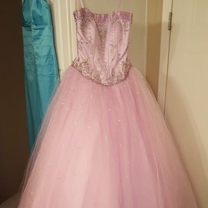 Lavender princess ball gown prom dress